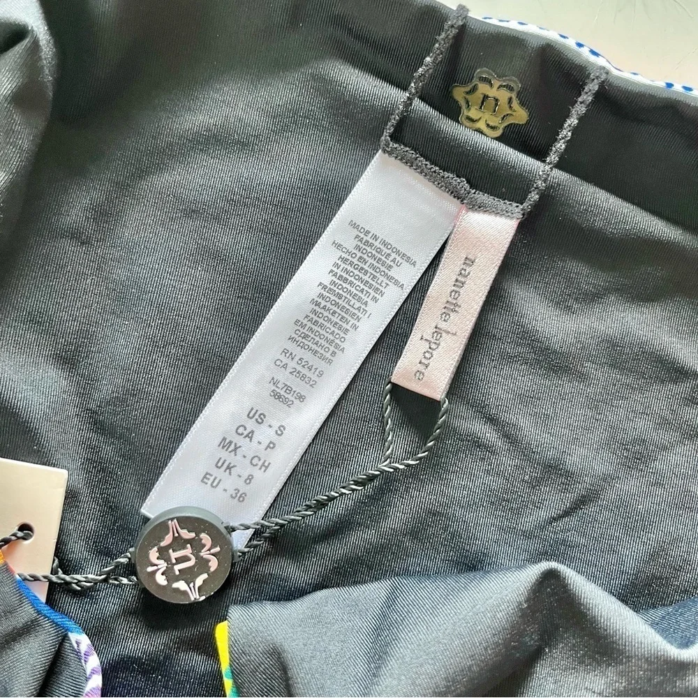 Nanette Lepore Black Bright Tribal Striped Southwestern Bikini Bottoms
